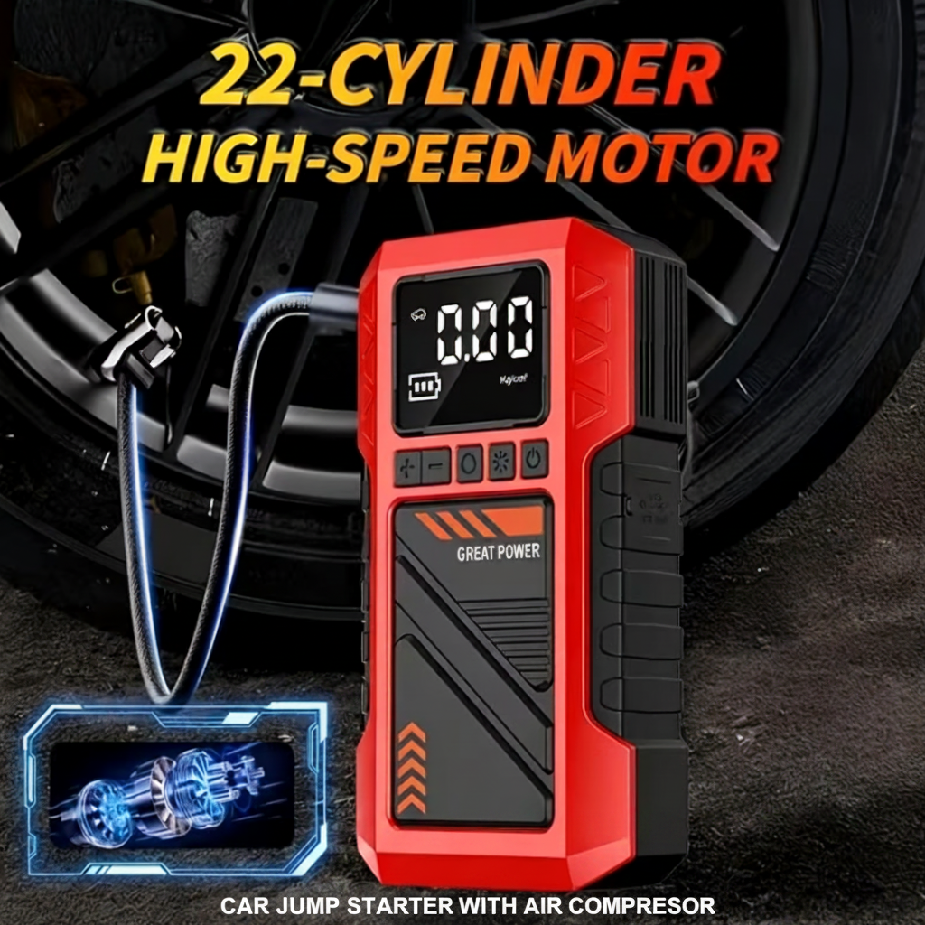 Car Jump Starter with Air Compressor